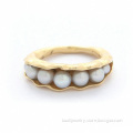 Jewelry fashion gold pearl ring designs for girls